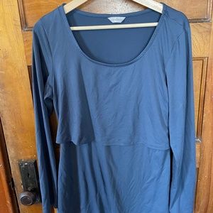 Kindred Bravely Jane Nursing Pajamas, Blue, Small